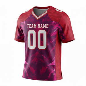 Camiseta de Fútbol Americano Personalizada para Adultos, Unisex, Manga Corta, 100% Poliéster, Transpirable, Anti-UV, Secado Rápido, Tallas Grandes - Product Image 3