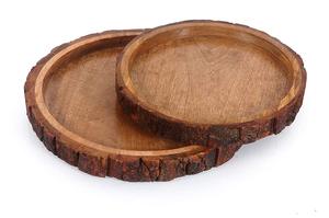 Bandejas para servir comida para bodas navideñas con mango de Metal, venta al por mayor, Bandejas para servir comida de restaurante de madera de Acacia - Product Image 4