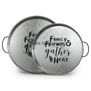 ถาดเสิร์ฟขนมและอาหารบนโต๊ะทำจากสังกะสีสีเทาอาหารปลอดภัยถาดเซิร์ฟเวอร์ในอินเดีย - Product Image 4