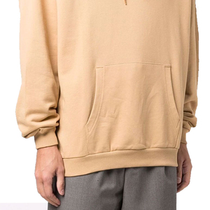 Sweat à capuche pour homme en molleton polaire 100% coton, 400 g/m², surdimensionné, avec logo personnalisé en relief, pour l'hiver, taille plus - Product Image 6