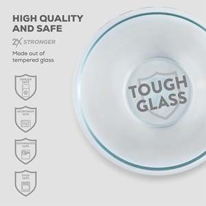 Set di 8 Ciotole in Vetro Borosilicato di Alta Qualità con Coperchi, Ciotole per Insalata Ecologiche Personalizzabili per Feste - Product Image 6