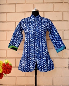 100% Cotton Indian Jacket Upgrade your outerwear game with our chic cotton <b>quilted</b> jacket handmade - Product Image 4
