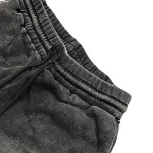 Shorts d'été pour hommes à séchage rapide, taille élastique, vêtements professionnels, vente en gros, logo personnalisé, motif uni délavé à l'acide, style vintage, haute qualité - Product Image 2