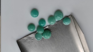 Piedra preciosa de forma redonda de amazonita pequeña, 2mm-2,5mm, amazonita Natural, parte posterior plana, cabujón suelto, piedra cortada, amazonita verde redonda de 2mm - Product Image 3