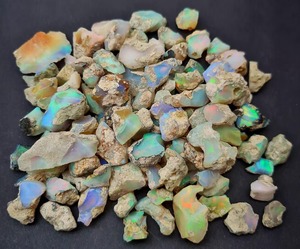 Pierre d'opale éthiopienne Welo Opale de feu naturelle Opale de feu brute multi Lot brut Pierres précieuses en vrac - Product Image 2