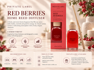 Diffuseur de parfum aux baies rouges en marque propre 250ml |   Parfum d'ambiance fruité et sucré |   Fabricant OEM Espagne - Product Image 3