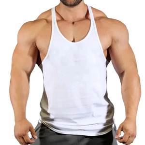 High Quality 140gsm <b>Men's</b> Thick <b>Rib</b> Knitted Gym Tank Top Casual Fitness Polyester 3D Pattern Quick Dry Sexy Breathable <b>Vest</b> Top - Product Image 2