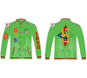 Veste de course pour femmes avec broderie de l'Ordre de l'Étoile de l'Orient |   Veste Raccar personnalisée pour femmes, brodée, de la franc-maçonnerie OES - Product Image 4