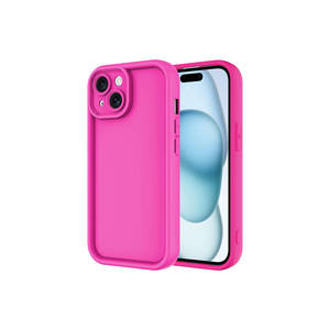 Coque arrière en TPU souple de qualité supérieure, motif ananas rose foncé, anti-traces de doigts, protection de l'appareil photo, coque en silicone pour iPhone 13 Plus Ins - Product Image 1