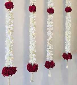 สายกุหลาบดอกมะลิฉากหลังบนเวทีการตกแต่ง haldi mehendi Sangeet การตกแต่งคริสมาสต์อุปกรณ์ปาร์ตี้การตกแต่งเพดาน - Product Image 1