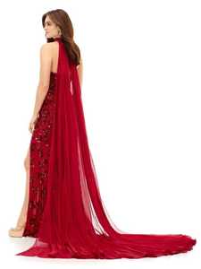 Robe rouge moderne Robe de club décontractée sans manches pour adultes Spandex pour la fête Robe de soirée Robe de boîte de nuit pour la fête - Product Image 6