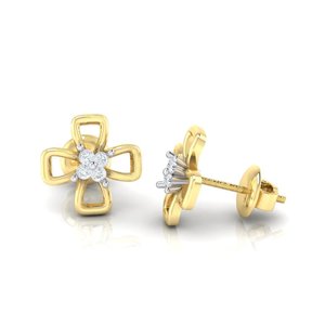 ต่างหูทองคำแท้ประดับเพชรแท้ 0.07 กะรัต รวม 8 ชิ้น ทอง 14K/18K หลายสี - Product Image 3