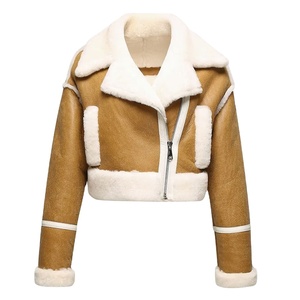 Veste de moto d'hiver réversible imperméable en peau de mouton véritable 100% de qualité supérieure sur mesure pour femmes - Product Image 1