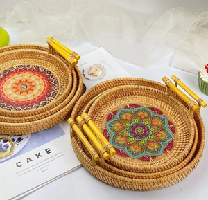 ตะกร้าหวายสานพร้อมที่จับ - Product Image 3