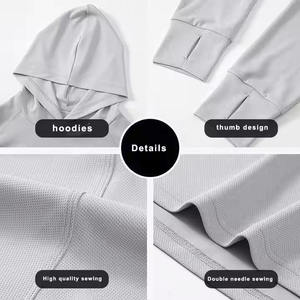 เสื้อฮู้ดกีฬาของผู้ชาย, เสื้อฮู้ดทรงหลวมรูนิ้วโป้งสำหรับวิ่งออกกำลังกายฝึกซ้อมเสื้อฮู้ดแห้งเร็วสำหรับผู้ชาย - Product Image 5