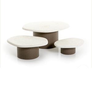 Soporte para servir pastel de frutas de calidad superior con tapa de mármol, juego de tres, para eventos y celebraciones de cumpleaños al precio más bajo. - Product Image 1