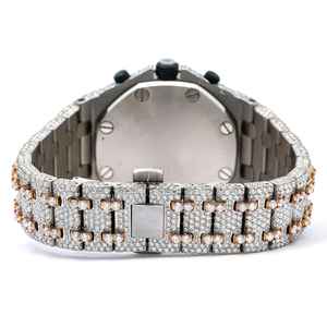 Luxurious Chronograph 42mm Full Iced Out Moissanite Diamond Rose Gold Bezel <b>Watch</b> Hip Hop and Fashionable Stylish <b>Watch</b> - Product Image 4