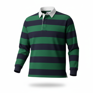 Polo de rugby surdimensionné pour femme Color Block Top décontracté à manches longues - Product Image 6