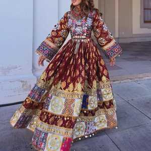 Robes afghanes sur mesure, dernières tendances, pour femmes, style tribal kuchi, robes vintage, style indien banjara, robe Anarkali pour filles - Product Image 5
