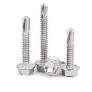 Tornillo Autorroscante de Cabeza Hexagonal de Acero Inoxidable 410 para Chapa Metálica # 8 # 10 # 12 # 14 - Product Image 1