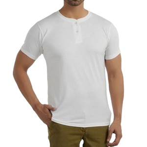 T-shirt vintage streetwear à col boutonné uni, coupe régulière, longueur longue, en coton léger, tissu jersey uni - Product Image 5