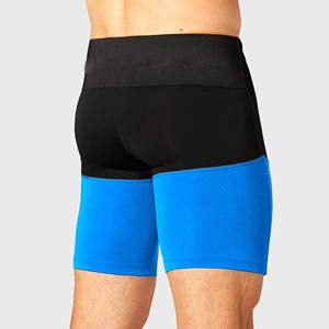 Pantalones cortos de poliéster de secado rápido personalizados para hombre, pantalones cortos deportivos de compresión para gimnasio con patrón sólido para entrenamientos deportivos - Product Image 2