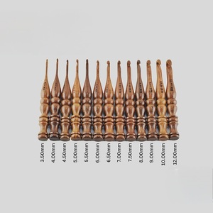 Ganchos de Crochet de Madera Natural Tallados a Mano, Ecológicos y Modernos, Grosor de 1 mm, Suaves, Ligeros y Duraderos para Principiantes - Product Image 2