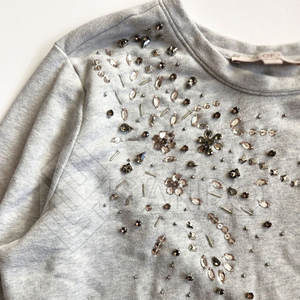 เสื้อสเวตเชิ้ตผู้หญิงประดับเพชรเทียม ระบายอากาศได้ดี สีพื้น เสื้อสเวตเชิ้ตผู้หญิงประดับเพชรเทียม คุณภาพสูง - Product Image 5