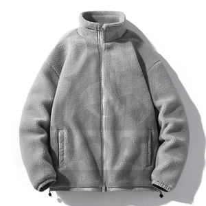 Chaqueta de Forro Polar Sherpa de Primera Calidad para Hombre, Invierno, Cuello Alto, Logotipo Frontal Personalizable - Product Image 1