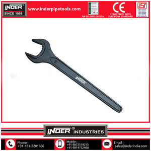 Vente chaude 24 Mm Clé à clé ouverte unique Clé à fourche simple robuste Clé noire - Product Image 5