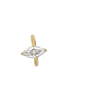 HA IMPEX 2.52 Ct EVVS2 Marquise Lab Diamant IGI Certifié Bague de Fiançailles 14KT Or Canal Réglage Fine Jewelry - Product Image 3