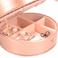 Boîte d'emballage de bijoux de luxe RTS Boîtes à bijoux unies de taille voyage avec insert en velours