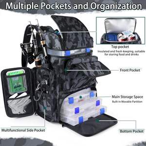 Mochila de Pesca de Espuma para Cañas de Pescar, 45L, con Soportes para Cañas, Plegable, Resistente, para Pesca, Camping y Senderismo - Product Image 3