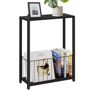 Mesa Consola Estrecha de Bambú Rústico Homleke, Revistero Delgado que Ahorra Espacio para Espacios Pequeños, Sala de Estar, Dormitorio, Oficina, 7.1 Pulgadas - Product Image 1