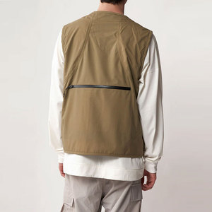 2025 Online Arrival Best Zipper Style Heavy Duty <b>Vest</b> Custom Logo Printed V Neck Top Fishing <b>Vest</b> - Product Image 4