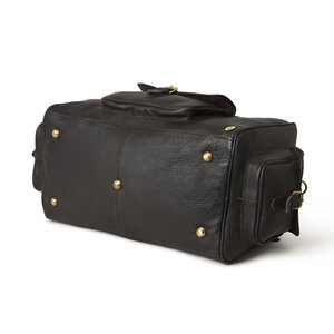 Sac de voyage pliable en cuir véritable, durable, avec fermeture éclair et sangle réglable pour un transport facile - Product Image 3