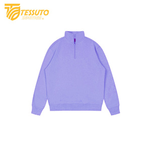 Tessuto fábrica personalizada sudaderas con media cremallera sudaderas con capucha cuello simulado sudaderas con cremallera para hombres sudaderas de algodón de alta calidad - Product Image 6