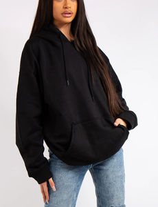 Sudaderas con capucha de algodón 100% de alta calidad para mujer, ropa informal diaria, peso pesado 500GSM, sudadera de gran tamaño con hombros caídos y Hip Hop para mujer - Product Image 6