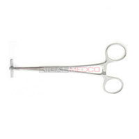 Pince hémostatique pour septum de qualité supérieure, 6,5 pouces, courbée, en acier inoxydable chirurgical, plaquée argent, unisexe, pour piercing corporel