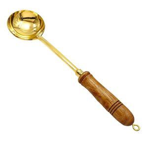Cuchara de latón Cuchara Fábrica al por mayor Reutilizable Ecológico Latón Sirviendo Cuchara Precio asequible - Product Image 3
