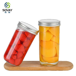 <strong>Wholesale</strong> Food Container Wide Mouth 8oz 16oz <strong>32</strong> <strong>oz</strong> sealed Glass <strong>Mason</strong> <strong>Jar</strong> with Lid for Peanut Butter Honey Candy Food Packaging - Product Image 3
