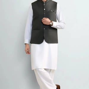 Chaleco Formal sin Mangas para Hombre, Hecho a Mano, Tradicional, Transpirable, 100% Algodón Orgánico, para Uso Diario, Venta al Por Mayor - Product Image 1