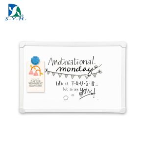 Magnetic Whiteboard Dry <b>Erase</b> Board with White Plastic Frame Wall Mounted - Product Image 1