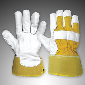 Gants de travail de sécurité en cuir de vachette fendu OEM, robustes, écologiques, respirants, vente en gros, approvisionnement en usine, logo personnalisé - Product Image 6