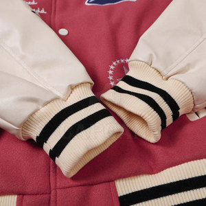 Parches bordados personalizados, chaquetas con letras de estilo universitario de manga larga con cuello para hombre levantado, solo para uso en invierno - Product Image 5