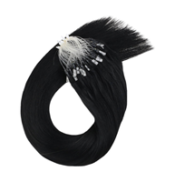 Extensions de cheveux humains Premium Micro Loop, cuticules intactes, double épaisseur, extensions de cheveux humains lisses à micro-perles pour femmes