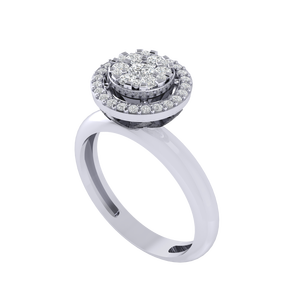 แหวนเงินแท้ 925 ประดับเพชรคิวบิกเซอร์โคเนียทรงโซลิแทร์ 37 เม็ด ชุบทอง-มีจำหน่ายแบบชุบโรเดียม ชุบโรสโกลด์ และชุบเยลโลว์โกลด์ - Product Image 3