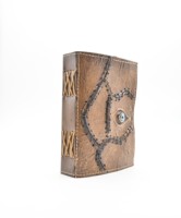 Cahier de notes en cuir véritable Journal d'Halloween Décorations Hocus Pocus Livre de sorts Décor Vintage Cahier de notes en cuir