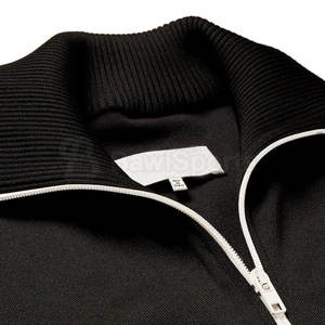 Veste en satin léger imprimé avec logo personnalisé pour hommes avec poignets côtelés pour la saison d'hiver - Product Image 4