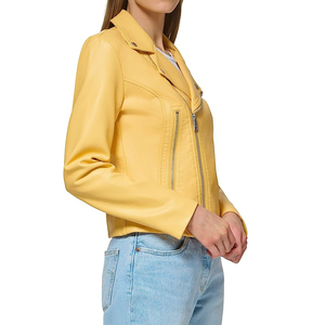 Women Yellow <b>Leather</b> Jacket Warm Winter <b>Coat</b> <b>Fur</b> Trim Premium Real <b>Leather</b> Fashion Look 2025 Best Women <b>Leather</b> Jacket - Product Image 2